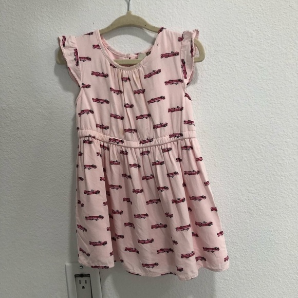 kate spade • pink infant hot rod car print dress - Picture 3 of 15